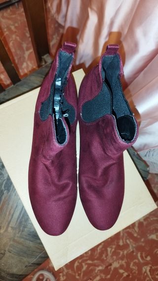 Botines mujer burdeos nº39