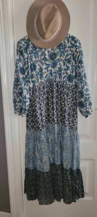 Vestido largo algodon boho
