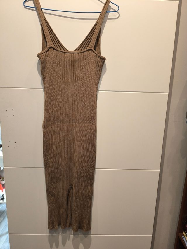 Vestido marrón de punto