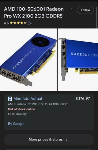 Tarjeta gráfica AMD Radeon Pro W2100-2 G