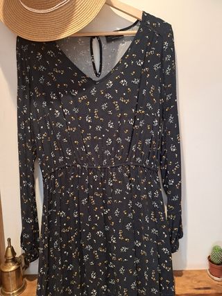 Vestido flores - Azul/Amarillo