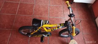 Bicicleta niño 14" amarilla y negra