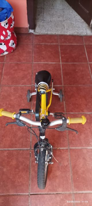 Bicicleta niño 14" amarilla y negra