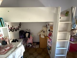 Litera blanca Ikea - cama nido