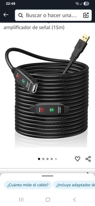 Cable USB Extensión 15m - Repetidor