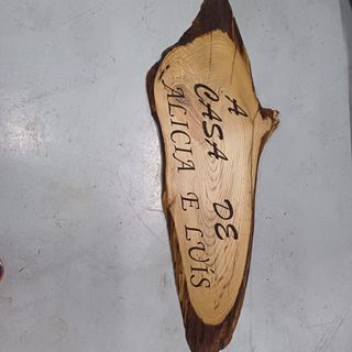 Letreros madera grabado Laser