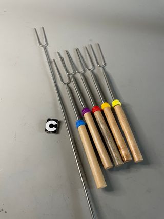 6 Pinchos Barbacoa Telescópicos