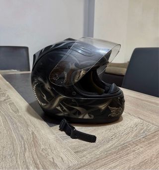 Casco moto integral negro