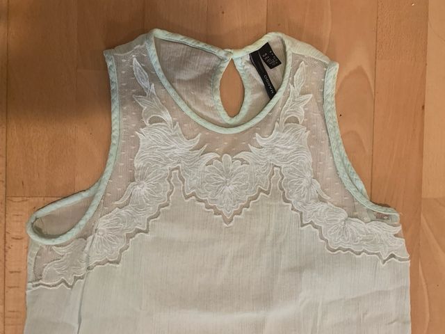 Blusa Mango sin mangas - Verde agua - T-M