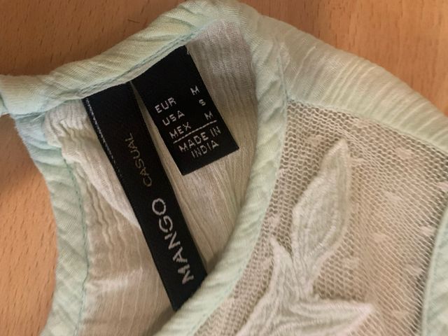Blusa Mango sin mangas - Verde agua - T-M