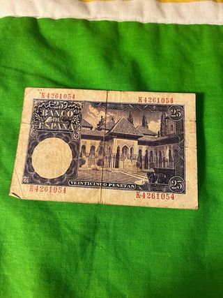 1 billete de 25 pesetas España antiguo