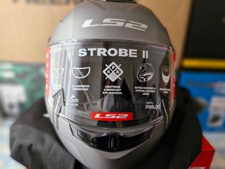 Casco Moto Modular Strobe II Titanium 
