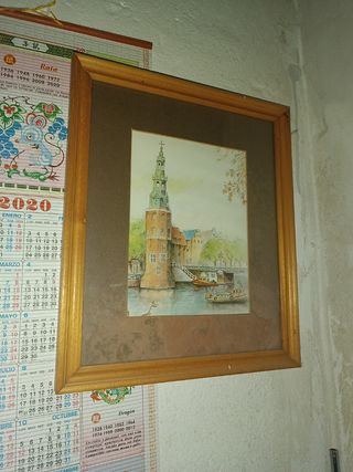 Cuadro antiguo con paisaje