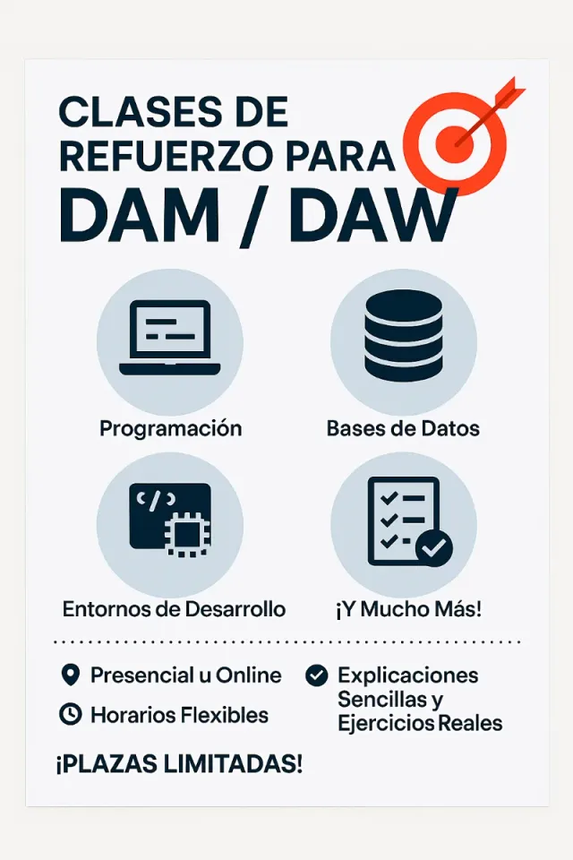 Clases de refuerzo para DAM / DAW