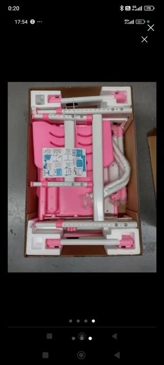 Escritorio infantil rosa 