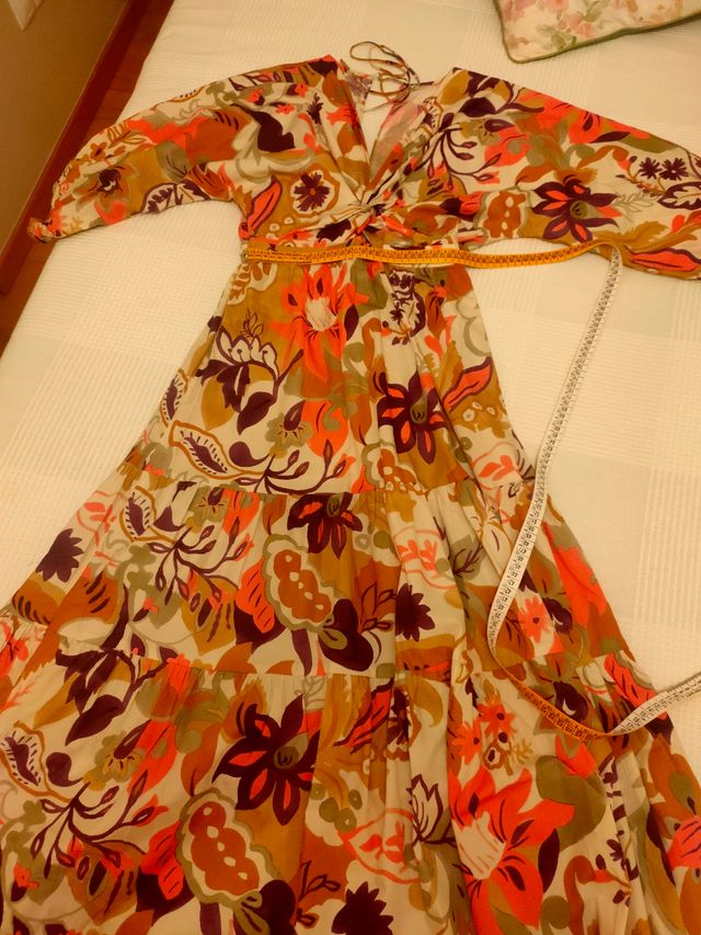 Vestido largo Zara multicolor