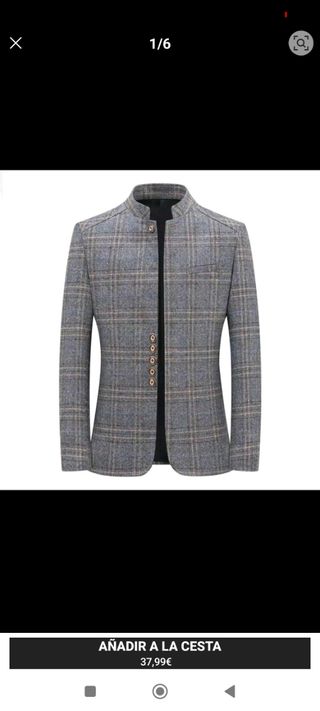 Americana gris hombre primavera-verano