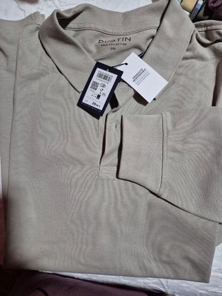 Polo Dustin manga larga XXL beige