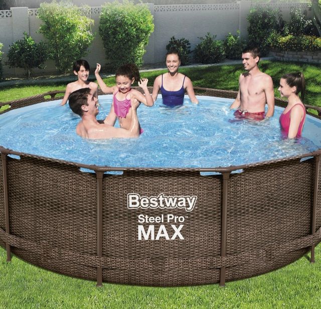 Piscina Bestway Steel Pro MAX marrón