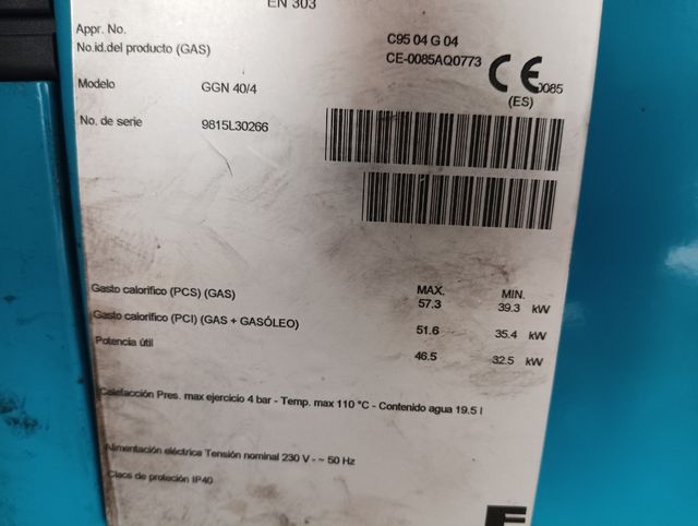 Caldera gasoil FER usada