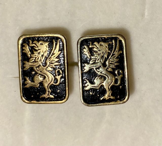 Gemelos vintage dorados