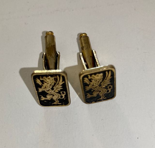 Gemelos vintage dorados