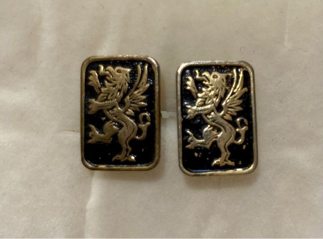 Gemelos vintage dorados