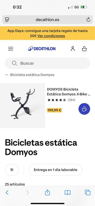 Bicicleta estática plegable