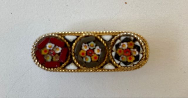 Broches vintage mosaico floral