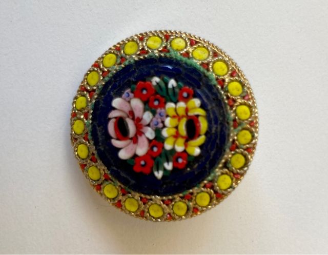 Broches vintage mosaico floral