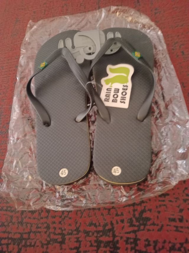 Chanclas Rainbow Shoes Negras - Talla 45