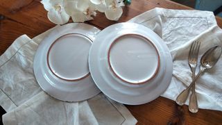2 piatti Macchie Blu Ceramica Italiana vintage