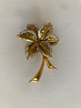 2 Broches Vintage Dorado Plata