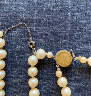 Collar perlas crema vintage