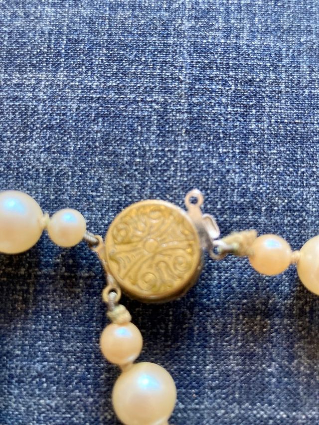 Collar perlas crema vintage