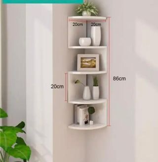 Mensole angolari bianche in legno