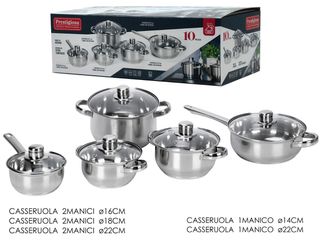 Batteria Pentole Prestigiosa 10pz