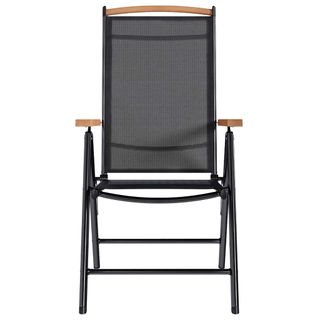 vidaXL Sillas de jardín plegables 4 uds aluminio