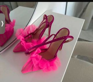 Zapatos tacón rosa fucsia