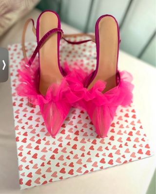 Zapatos tacón rosa fucsia