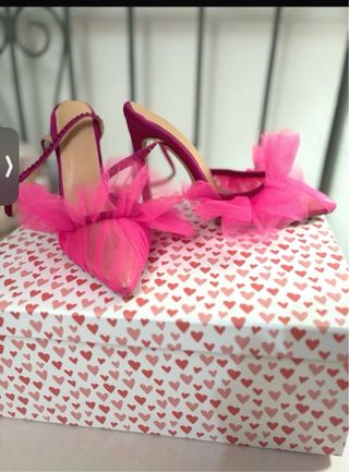 Zapatos tacón rosa fucsia