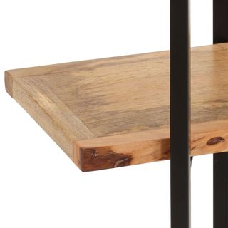 vidaXL Estantería de 4 niveles madera maciza 