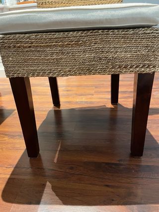 Mesa Comedor teka + 6 sillas banano y madera