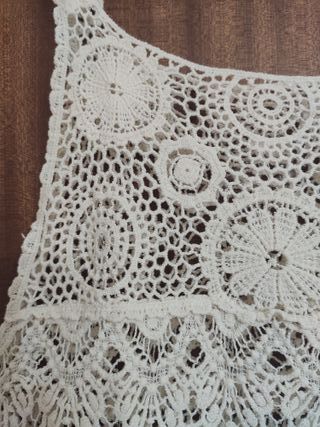 Top crochet beige - Talla única