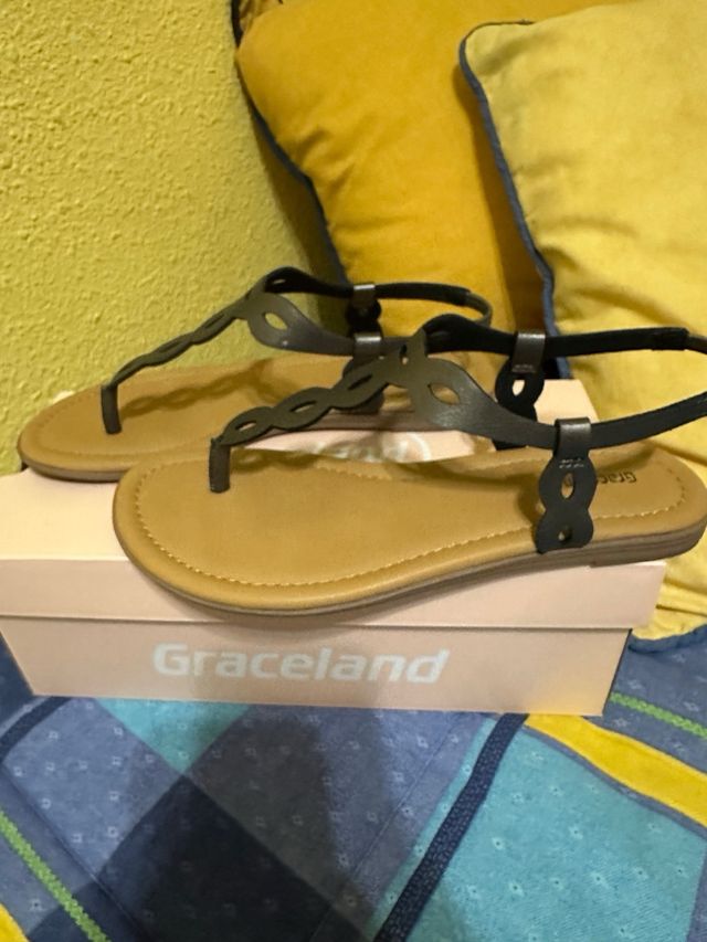Sandalias Graceland 36 - Gris oscuro