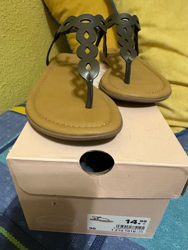 Sandalias Graceland 36 - Gris oscuro