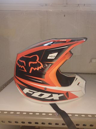 Casco Fox V2 MX - Naranja/Blanco