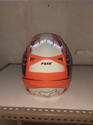 Casco Fox V2 MX - Naranja/Blanco