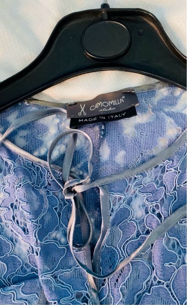 Completo pizzo azzurro CAMOMILLA