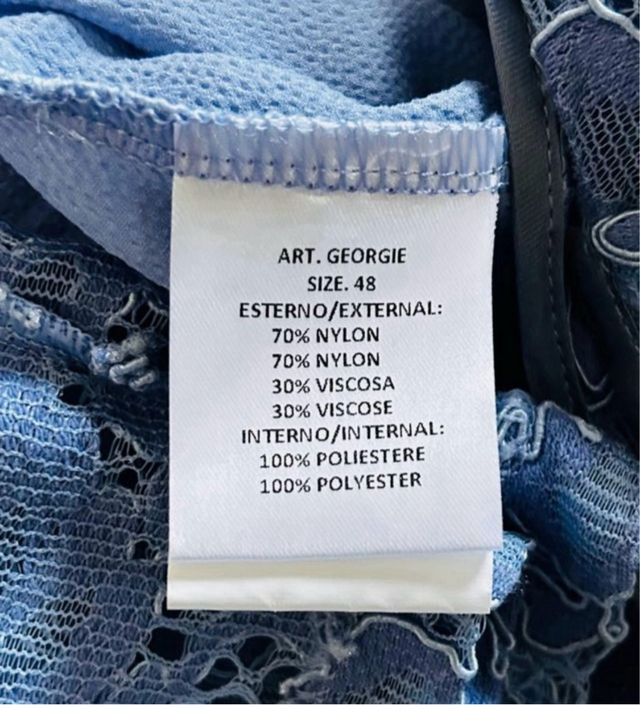 Completo pizzo azzurro CAMOMILLA